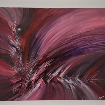 Painting titled ""ENERGY"" by Alfia Kiamova, Original Artwork, Acrylic Mounted on Wood Stretcher frame