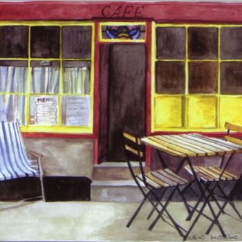 Painting titled "Cafe 2" by Susie Lidstone, Original Artwork