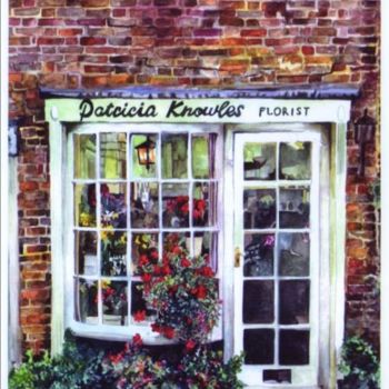 Painting titled "Florists Shop" by Susie Lidstone, Original Artwork
