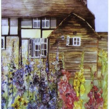 Pintura titulada "Cathys Cottage" por Susie Lidstone, Obra de arte original