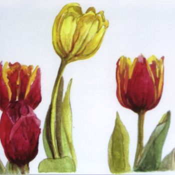 Painting titled "Tulips" by Susie Lidstone, Original Artwork