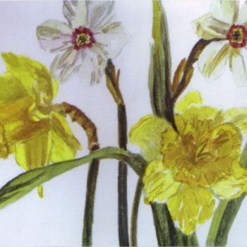 Painting titled "Daffodils" by Susie Lidstone, Original Artwork
