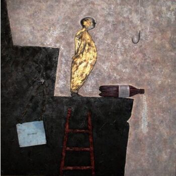 Pittura intitolato "desideri di silenzi" da Alfio Catania Bruciovento, Opera d'arte originale