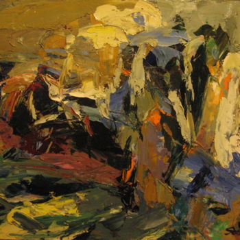 Malerei mit dem Titel "abstraction" von Alfia Sadikova, Original-Kunstwerk, Öl