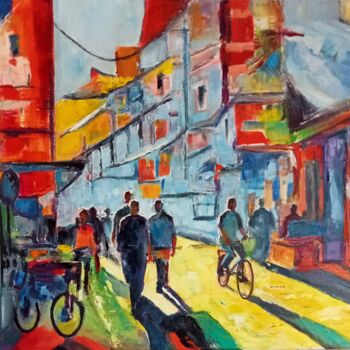 Painting titled "Backlight in the gh…" by Alfonso Fernandez Gregori, Original Artwork, Oil