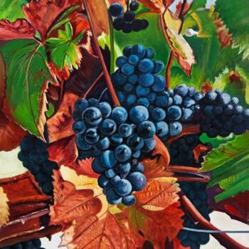 Pintura intitulada "Do you like grapes?" por Alfonso Fernandez Gregori, Obras de arte originais, Óleo