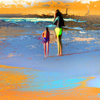 Digital Arts titled "Playa Azul" by Alfonso García, Original Artwork, Digital Photography