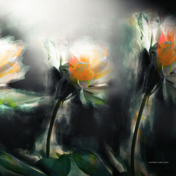 Digital Arts titled "Panoplia Floral 2" by Alfonso García, Original Artwork, Digital Painting