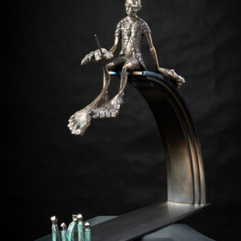 Скульптура под названием "Der Dirigent" - Alfred Eberharter, Подлинное произведение искусства, Бронза