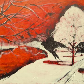 Картина под названием "The first snow of 2…" - Alfred Freddy Krupa, Подлинное произведение искусства, Акрил