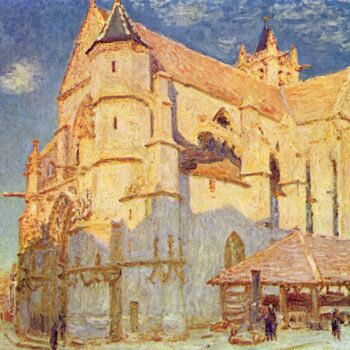 "Église de Moret" başlıklı Tablo Alfred Sisley tarafından, Orijinal sanat, Petrol