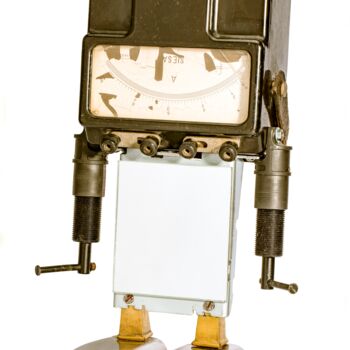 Γλυπτική με τίτλο "Robot de reciclaje…" από Alfredo Blasco Nuin, Αυθεντικά έργα τέχνης, Μέταλλα