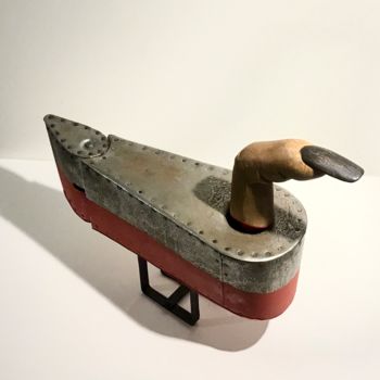 Scultura intitolato "INDEX goose" da Alfredo Chiaramonte, Opera d'arte originale, Metalli