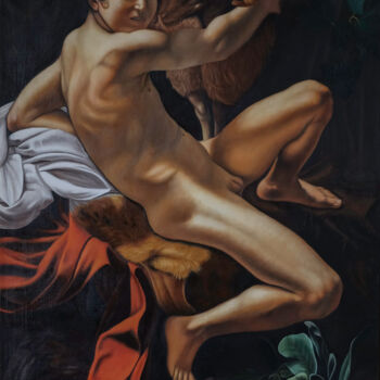 Pintura intitulada "San Giovannino" por Alfredo Furiati, Obras de arte originais, Óleo