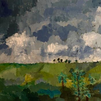 Ζωγραφική με τίτλο "Florida Hill Country" από Alfredo Machado Zingg, Αυθεντικά έργα τέχνης, Ακρυλικό Τοποθετήθηκε στο Ξύλινο…