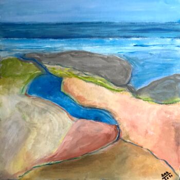 Картина под названием "Sea and sky" - Alfredo Machado Zingg, Подлинное произведение искусства, Акрил Установлен на Деревянна…