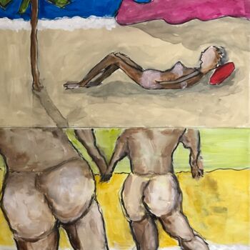 Painting titled "Beach" by Alfredo Machado Zingg, Original Artwork, Acrylic
