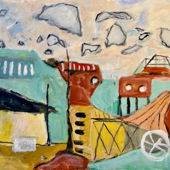 Painting titled "Industrial" by Alfredo Machado Zingg, Original Artwork, Acrylic