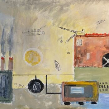 Painting titled "Industrial2" by Alfredo Machado Zingg, Original Artwork, Acrylic
