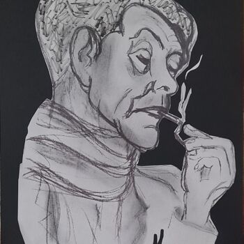 Рисунок под названием "Alfredo Marceneiro" - Alfredo Marceneiro, Подлинное произведение искусства, Древесный уголь