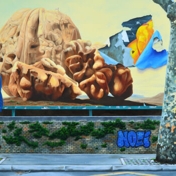 Картина под названием "NOCI" - Alfredo Perrotti, Подлинное произведение искусства, Масло Установлен на Деревянная рама для н…