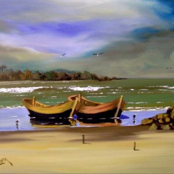 Pintura titulada "Playas de Punta del…" por Alfredo Costa Buzio, Obra de arte original, Oleo