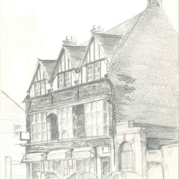 Rysunek zatytułowany „Pub at Hackney stre…” autorstwa Algis, Oryginalna praca