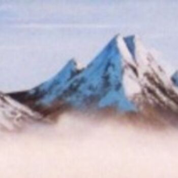 Malarstwo zatytułowany „chaine de montagnes” autorstwa Alain Maiano, Oryginalna praca, Akryl