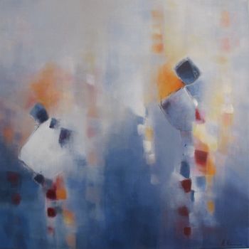 Peinture intitulée "Présence silencieuse" par Anne-Lise Hammann, Œuvre d'art originale, Acrylique