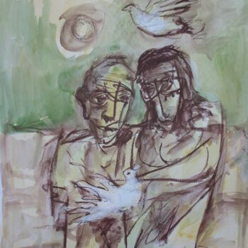 Drawing titled "COUPLES" by Ali Darwish, Original Artwork