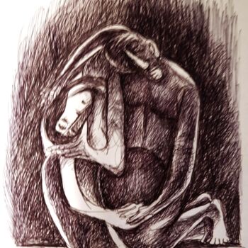 Desenho intitulada "NŒUD" por Ali Darwish, Obras de arte originais, Canetac de aerossol
