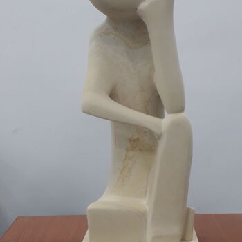 Skulptur mit dem Titel "The Thinker: One of…" von Le Sculpteur Ali, Original-Kunstwerk, Stein