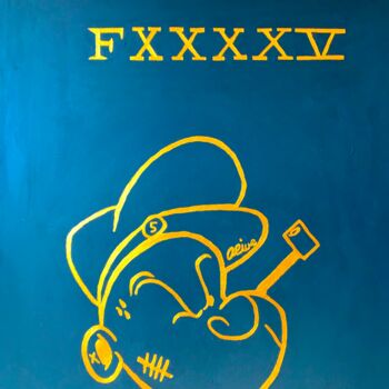 Painting titled "FXXX MX IX FXXXXXV" by Ali Kasap, Original Artwork, Acrylic