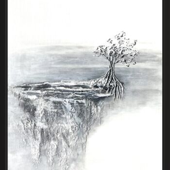 Malerei mit dem Titel "In the fog" von Alia-Rutt Nova, Original-Kunstwerk, Acryl Auf Andere starre Platte montiert