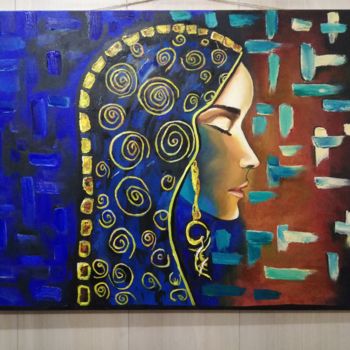 Ζωγραφική με τίτλο "Мусульманка" από Альбина Махмадалиева, Αυθεντικά έργα τέχνης, Λάδι