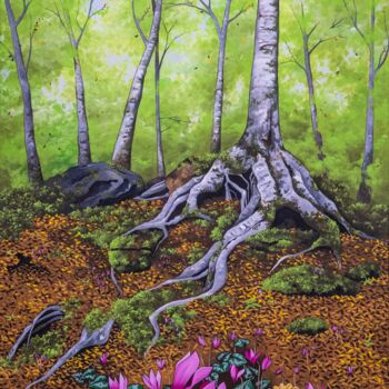 Pittura intitolato "Autumn in Bloom" da Alice Asnaghi, Opera d'arte originale, Acrilico