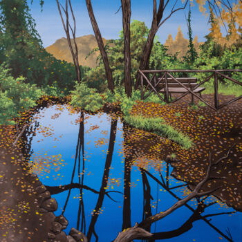 Malarstwo zatytułowany „The Water Pathway” autorstwa Alice Asnaghi, Oryginalna praca, Akryl