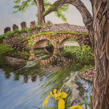 Painting titled "Ninfa Romance" by Alice Asnaghi, Original Artwork, Acrylic