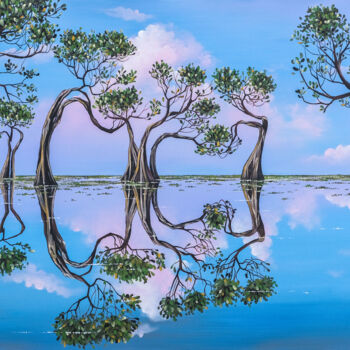 Painting titled "Mangrove dance" by Alice Asnaghi, Original Artwork, Acrylic