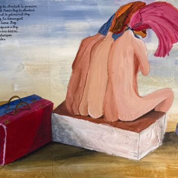 Peinture intitulée "En attendant…" par Alice Barret, Œuvre d'art originale, Acrylique