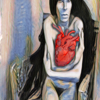 Fotografia intitulada "Self-Portrait Red-Me" por Alice Odilon, Obras de arte originais, Fotografia de filme Montado em Paine…