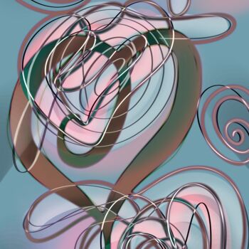 Цифровое искусство под названием "Courbes" - Alice Pabion, Подлинное произведение искусства, Цифровая живопись