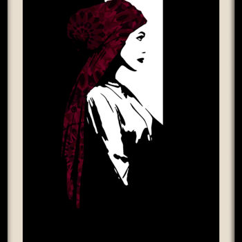 Arte digitale intitolato "Hijab 1" da Alice Pegna, Opera d'arte originale, Fotomontaggio