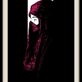 Digitale Kunst mit dem Titel "Hijab 3" von Alice Pegna, Original-Kunstwerk, Fotomontage