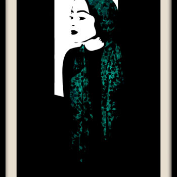 「Hijab 4」というタイトルのデジタルアーツ Alice Pegnaによって, オリジナルのアートワーク, 写真モンタージュ