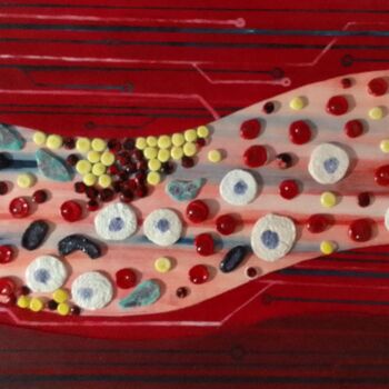 Painting titled "Setticemia" by Alice Saccone, Original Artwork, Acrylic