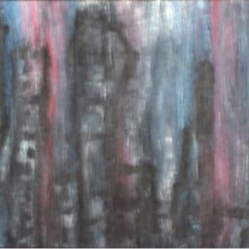 Pittura intitolato "Città in dissolvenza" da Alice Castellani, Opera d'arte originale