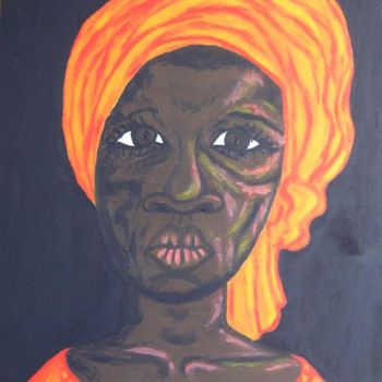 Painting titled "Figlia d'Africa" by Alice Castellani, Original Artwork