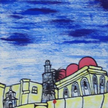 Pittura intitolato "Palermo città araba…" da Alice Castellani, Opera d'arte originale