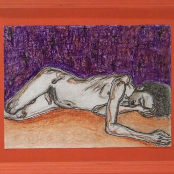 Painting titled "Ragazzo che dorme" by Alice Castellani, Original Artwork